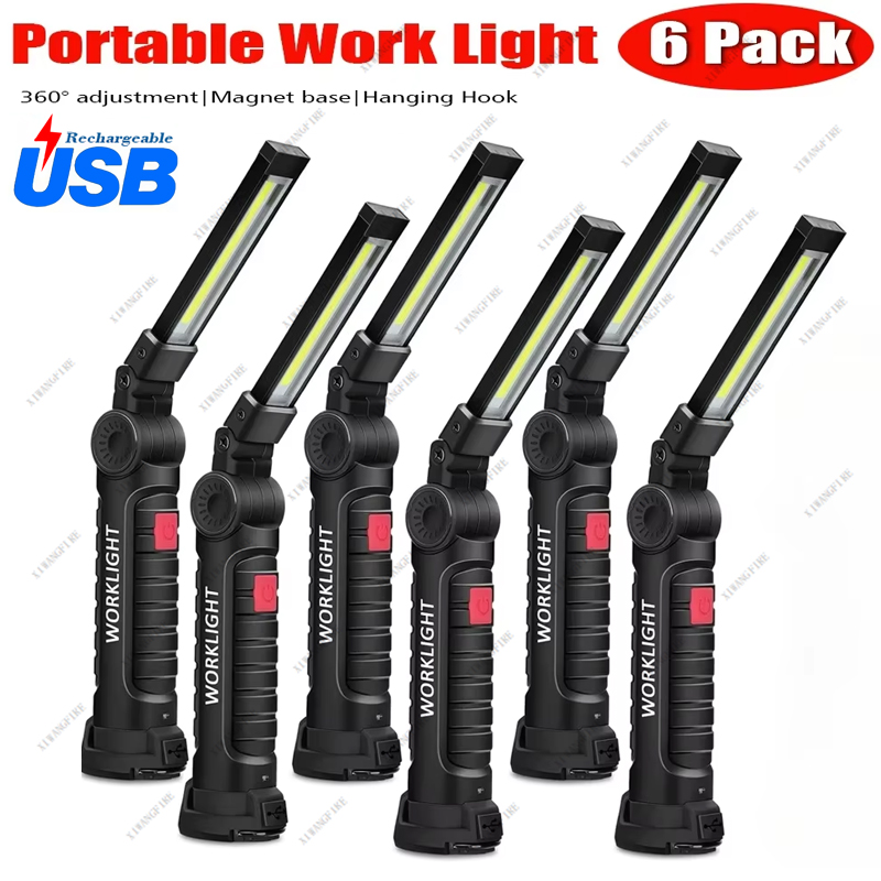 Renewable Energy Sources - Draagbare COB LED-werklamp USB oplaadbare LED-zaklamp