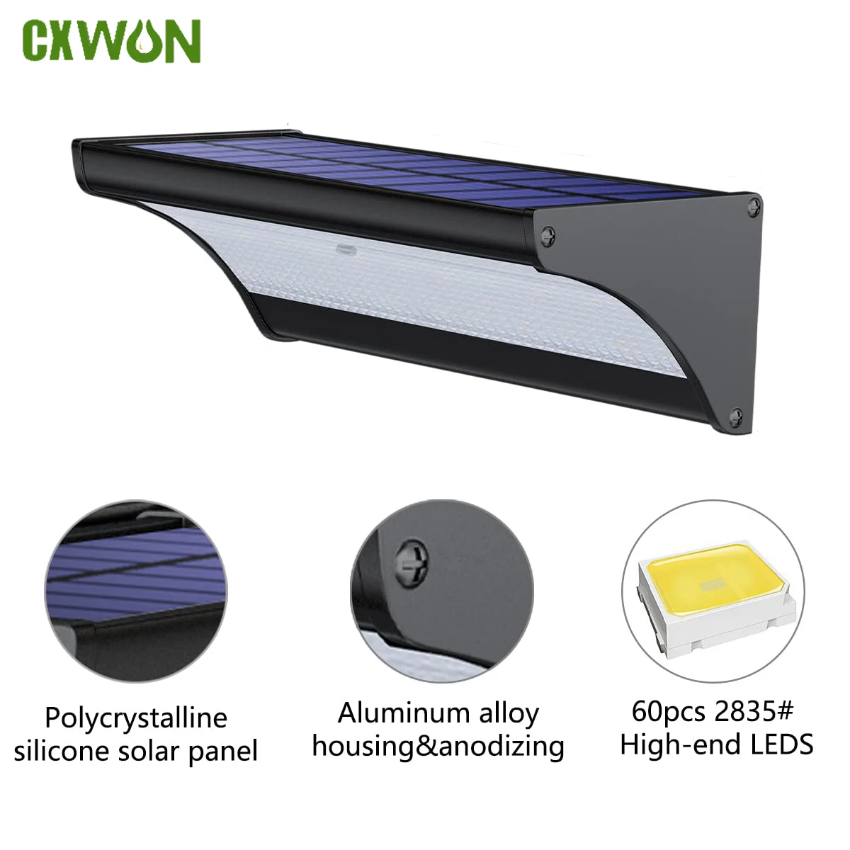 Waterproof Junction Box Solar - 60/48Led Outdoor Solar Wandlamp Solar Schijnwerpers