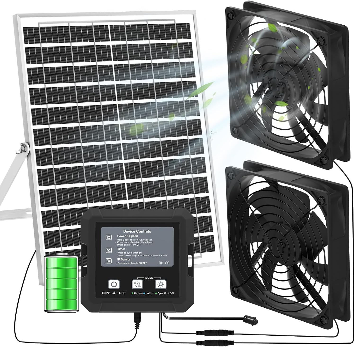 Renewable Energy Systems - Mini-ventilator op zonne-energie voor camper, kas,