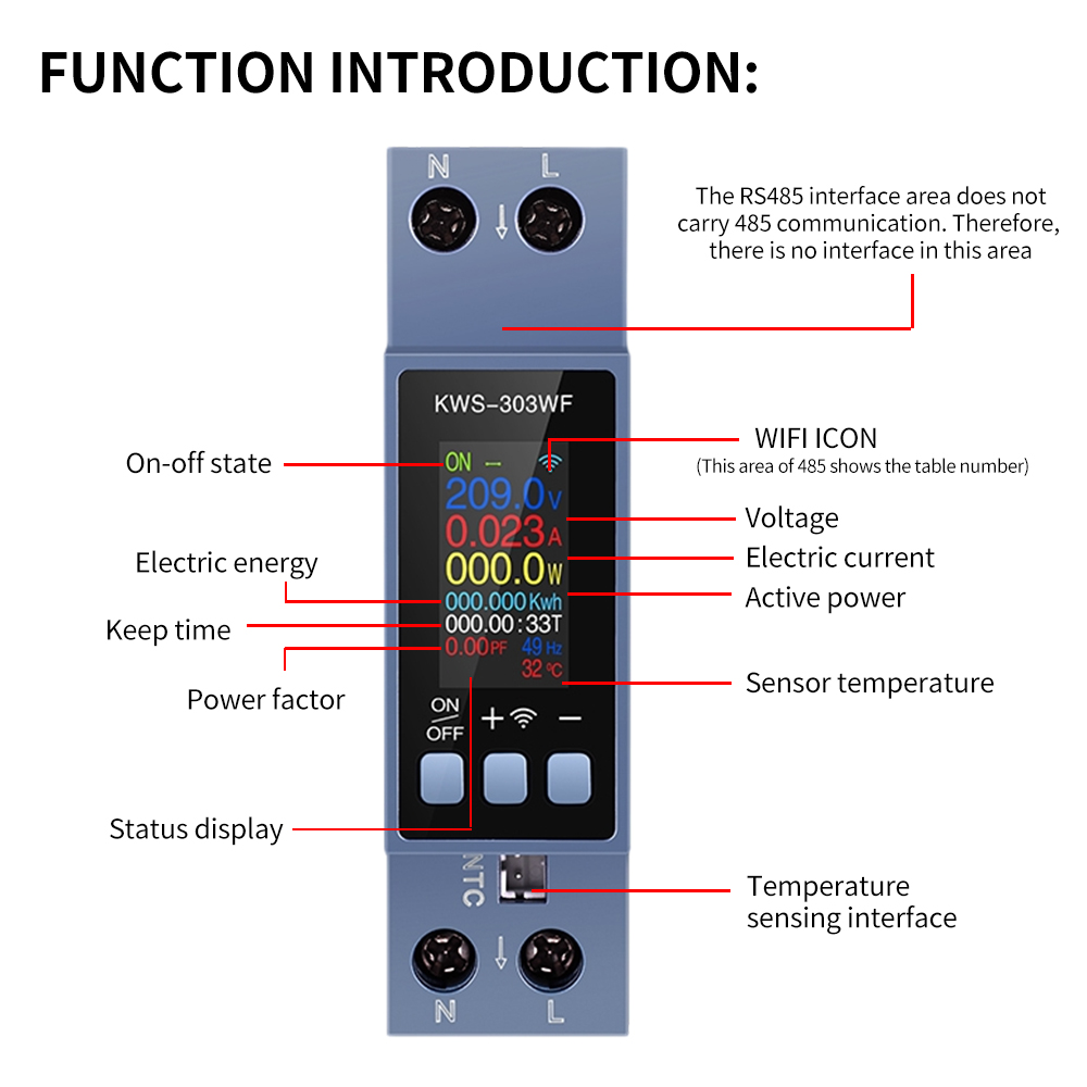 KWS-303 Tuya WiFi Powermeter T - Battery Monitor Coulometer recensie en prijs