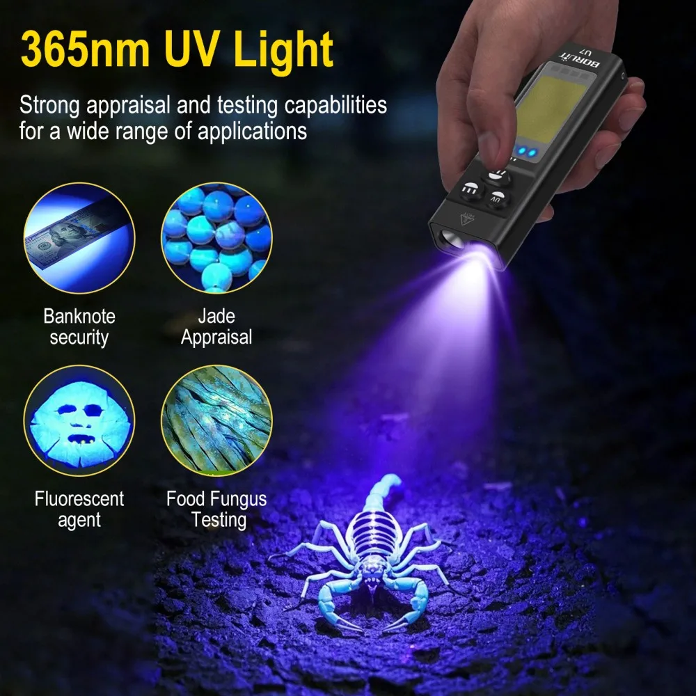 BORUiT U7 UV LED EDC Zaklamp 1 - Renewable Energy Sources recensie en prijs