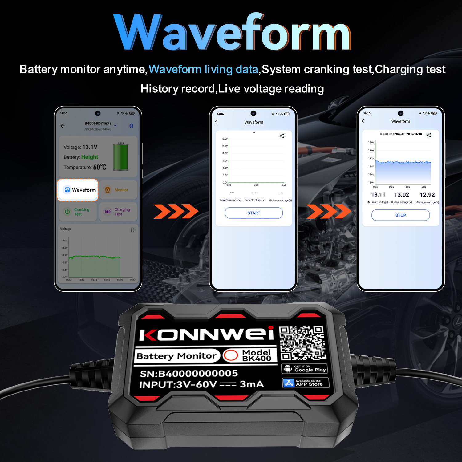 BK400 Bluetooth Auto Batterij  - Battery Monitor Coulometer recensie en prijs